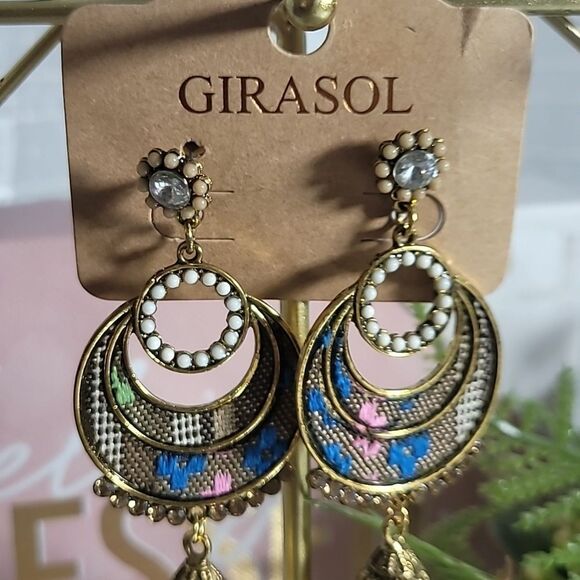 GIRASOL Earrings Dangle for Woman NWT - Picture 4 of 4